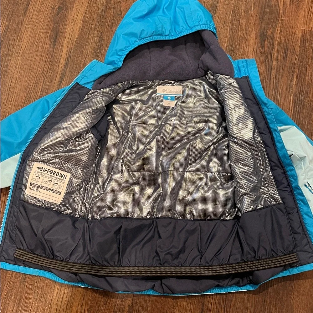 Columbia Turquoise Kids' Hooded Insulated Winter Jacket